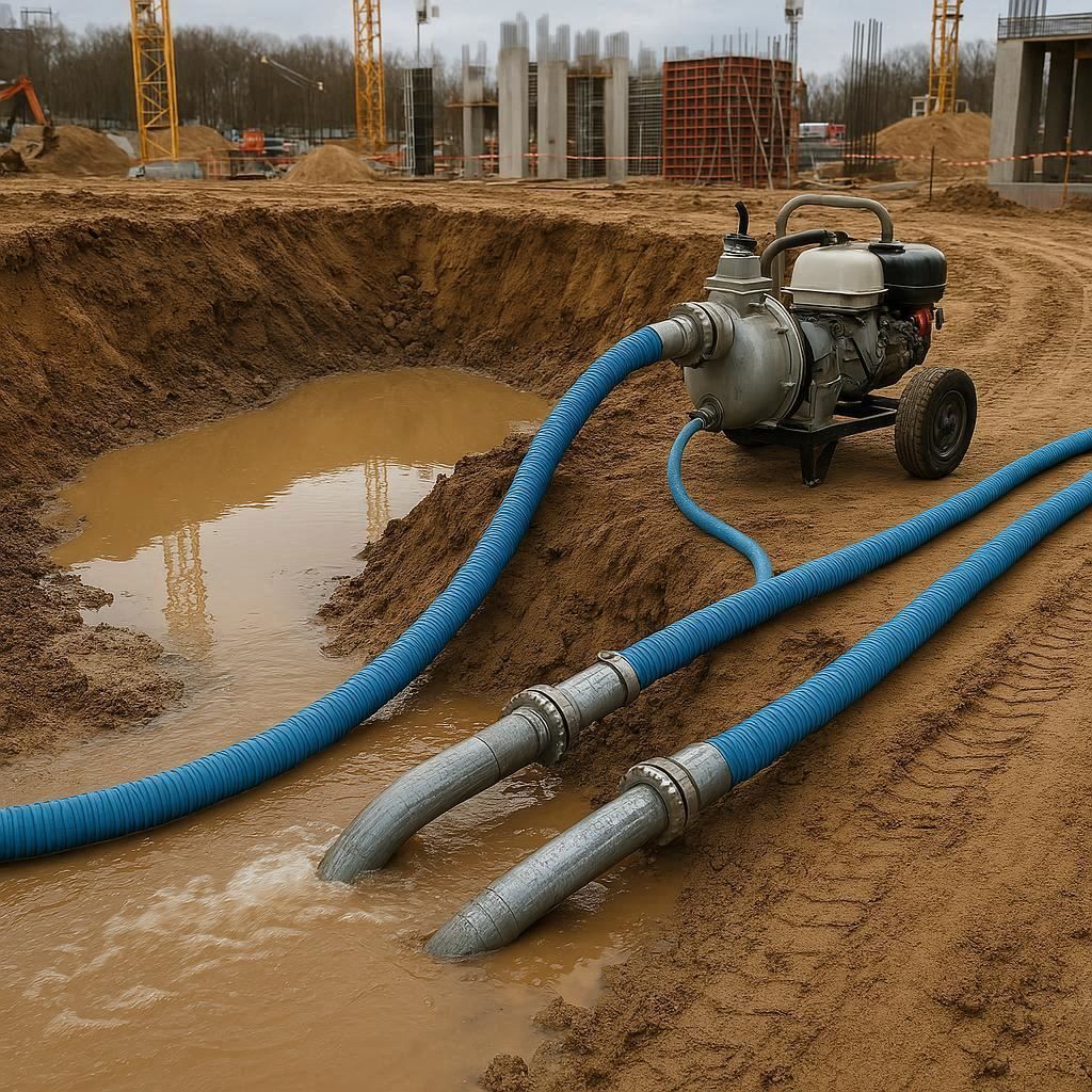 Водопонижение и осушение котлована в Истре